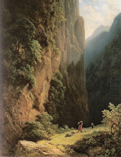 Maherinnen im Gebirge, Carl Spitzweg